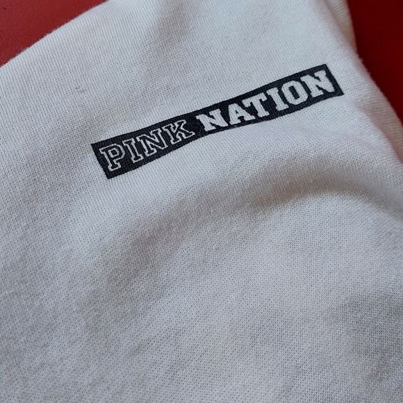 Pink Hoodie " Go Pink or Go Home"  White / Blk Pink Nation sz M - Picture 2 of 5
